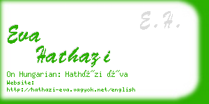 eva hathazi business card